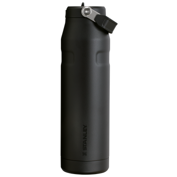 The IceFlow Bottle with Flip Straw Lid | 36 oz Black 2.0 Black 2.0