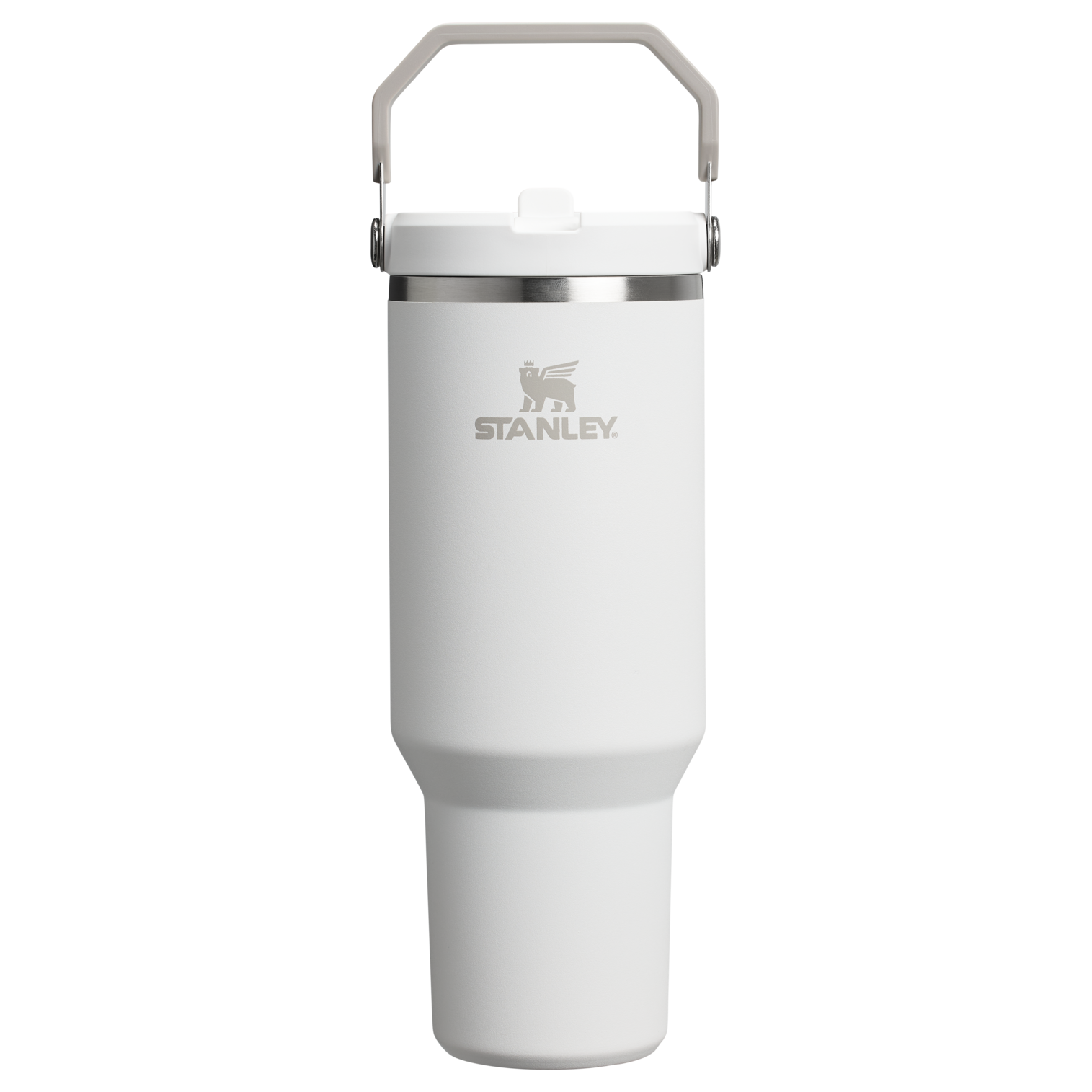 The IceFlow Flip Straw Tumbler | 40 OZ Frost Frost