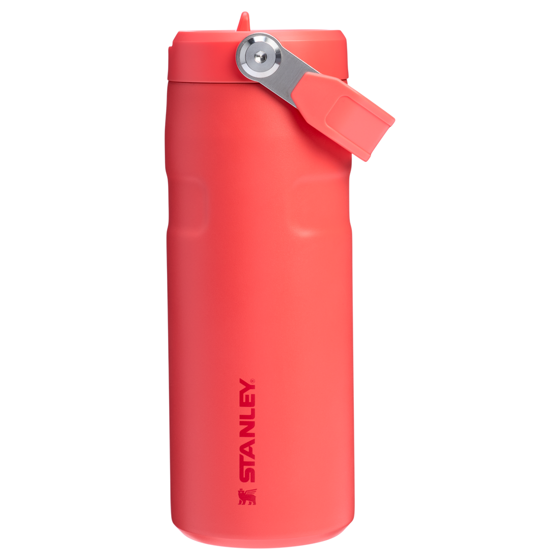 The IceFlow Bottle with Flip Straw Lid | 16 oz Hot Coral Hot Coral