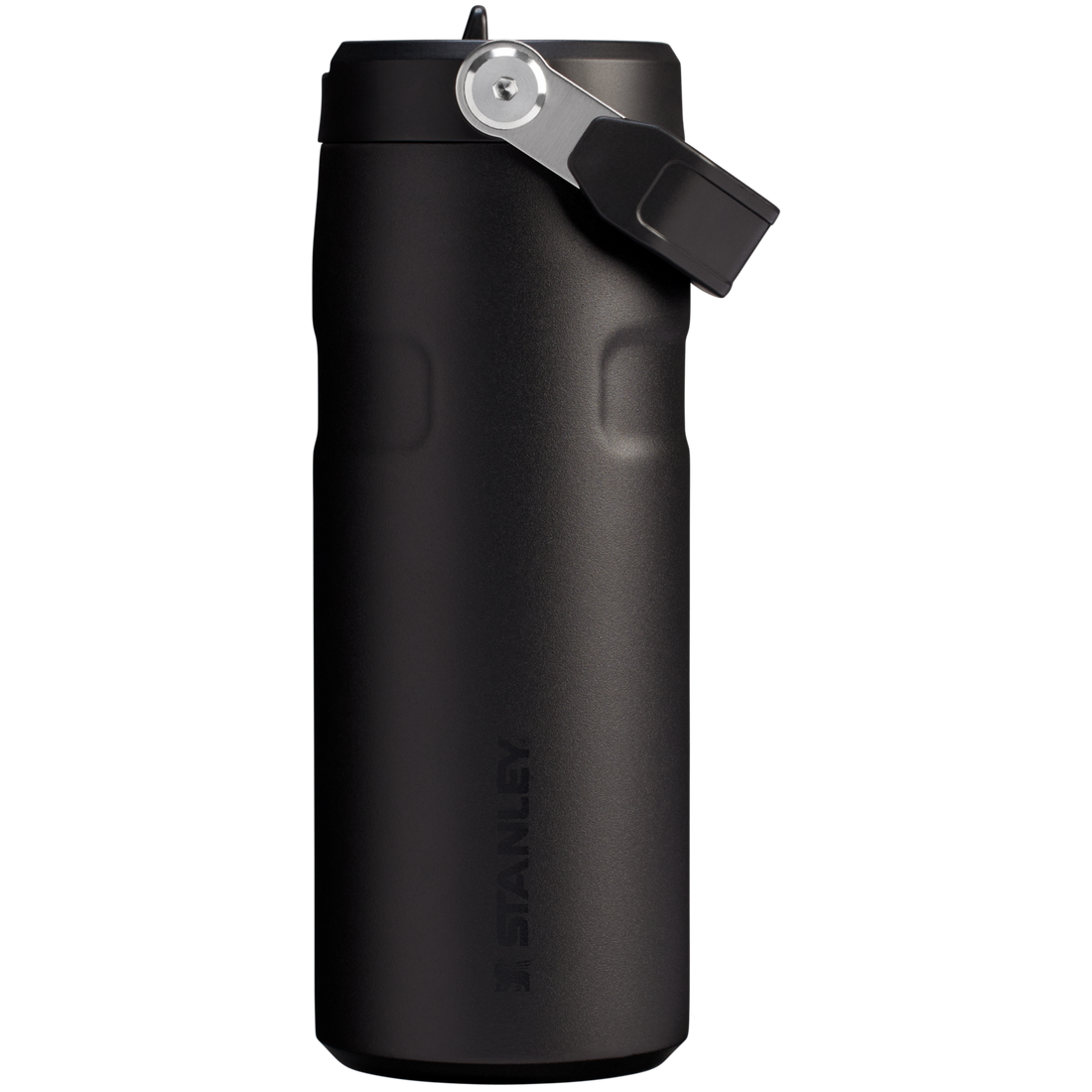 The IceFlow Bottle with Flip Straw Lid | 16 oz Black 2.0 Black 2.0