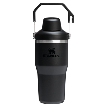 The IceFlow Tumbler with Fast Flow Lid | 20 OZ Black 2.0 Black 2.0