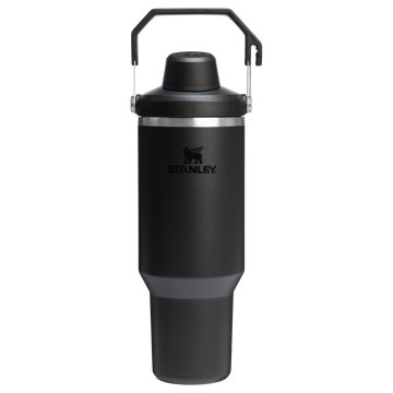 The IceFlow Tumbler with Fast Flow Lid | 40 OZ Black 2.0 Black 2.0