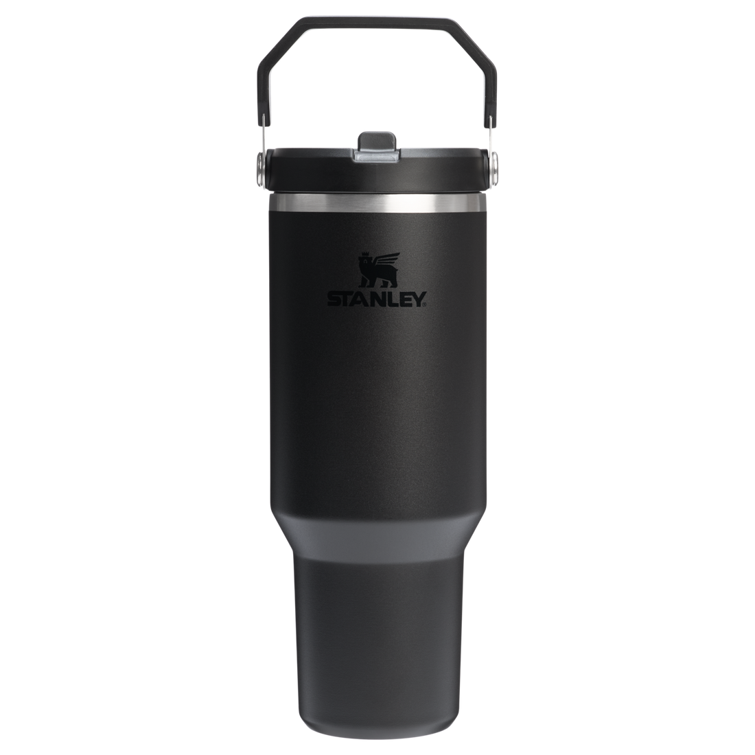 The IceFlow Flip Straw Tumbler | 40 OZ Black 2.0 Black 2.0