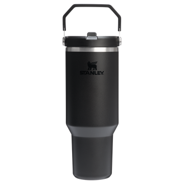 The IceFlow Flip Straw Tumbler | 40 OZ Black 2.0 Black 2.0