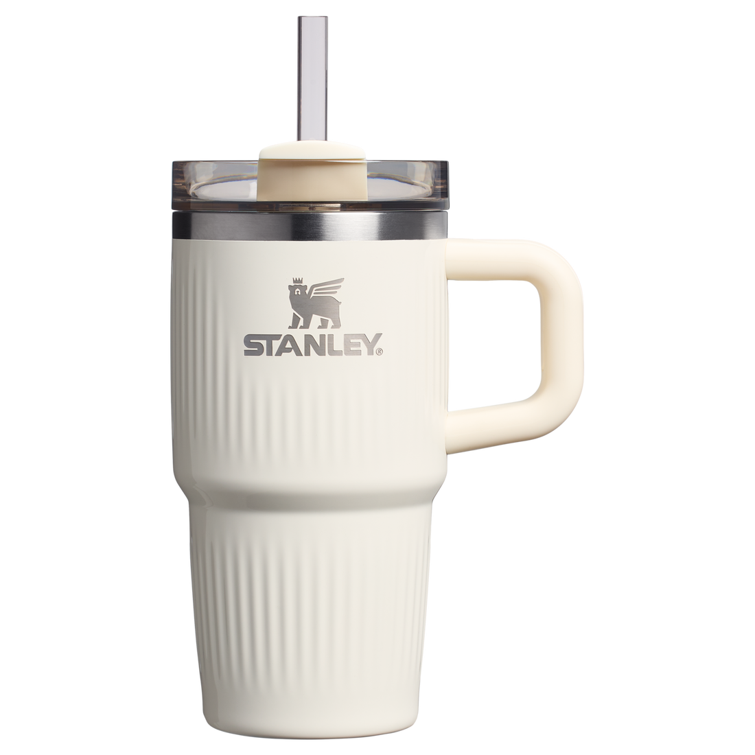 The Quencher H2.0 Fluted Tumbler with Handle | 20 OZ Cream Gloss Cream Gloss