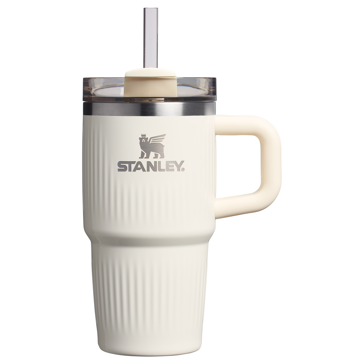The Quencher H2.0 Fluted Tumbler with Handle | 20 OZ Cream Gloss Cream Gloss