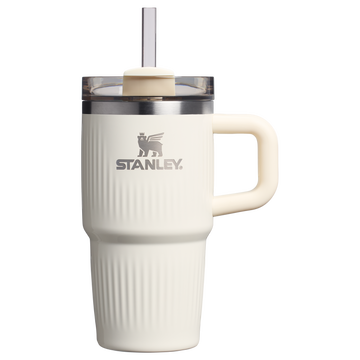 The Quencher H2.0 Fluted Tumbler with Handle | 20 OZ Cream Gloss Cream Gloss