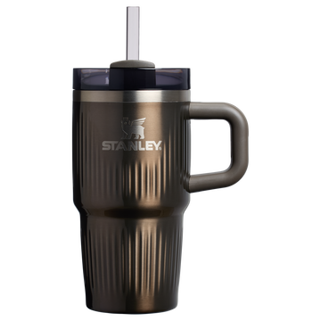 The Quencher H2.0 Fluted Tumbler with Handle | 20 OZ Gunmetal Shine Gunmetal Shine