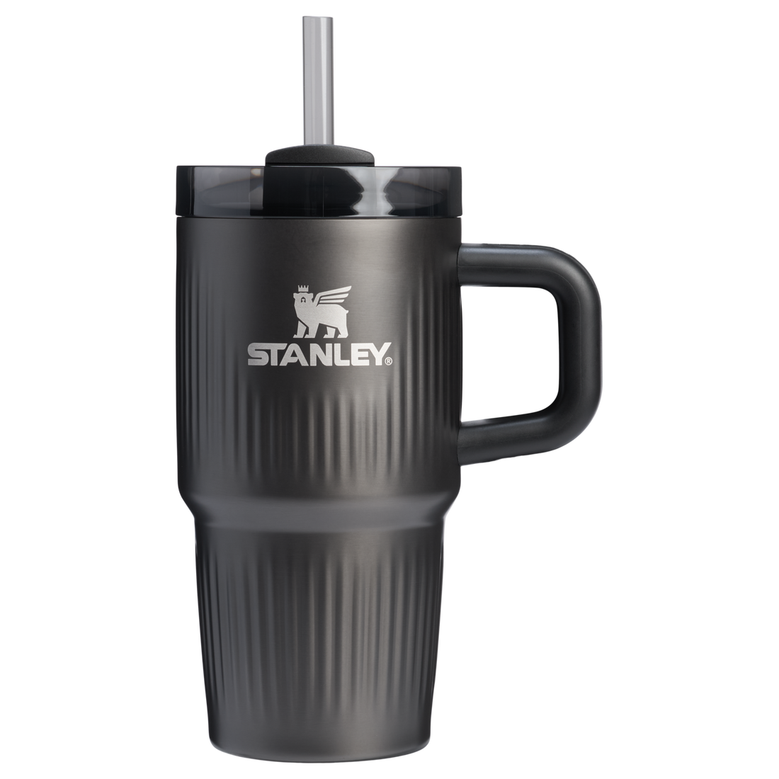 The Quencher H2.0 Fluted Tumbler with Handle | 20 OZ Black Black