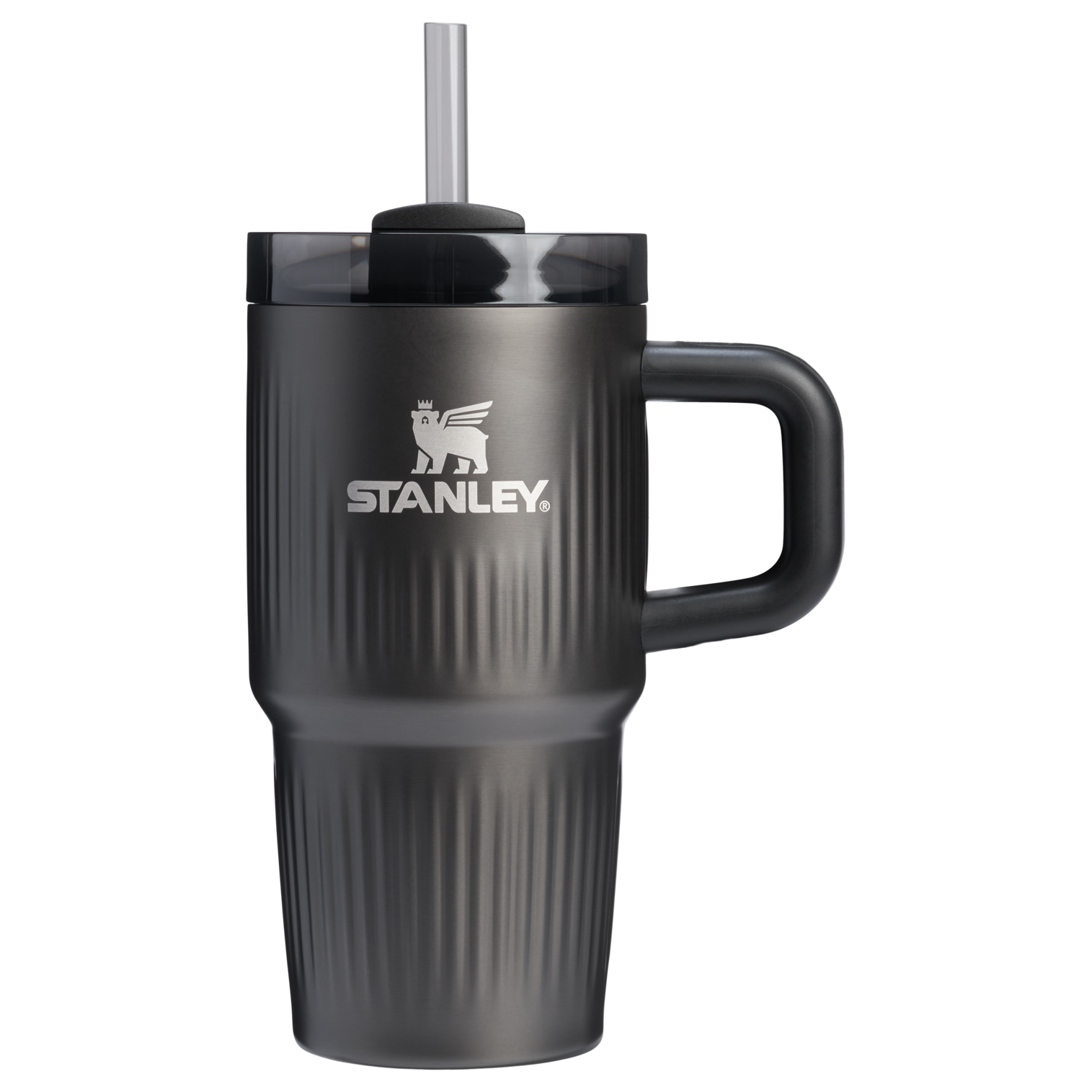 The Quencher H2.0 Fluted Tumbler with Handle | 20 OZ Black Black