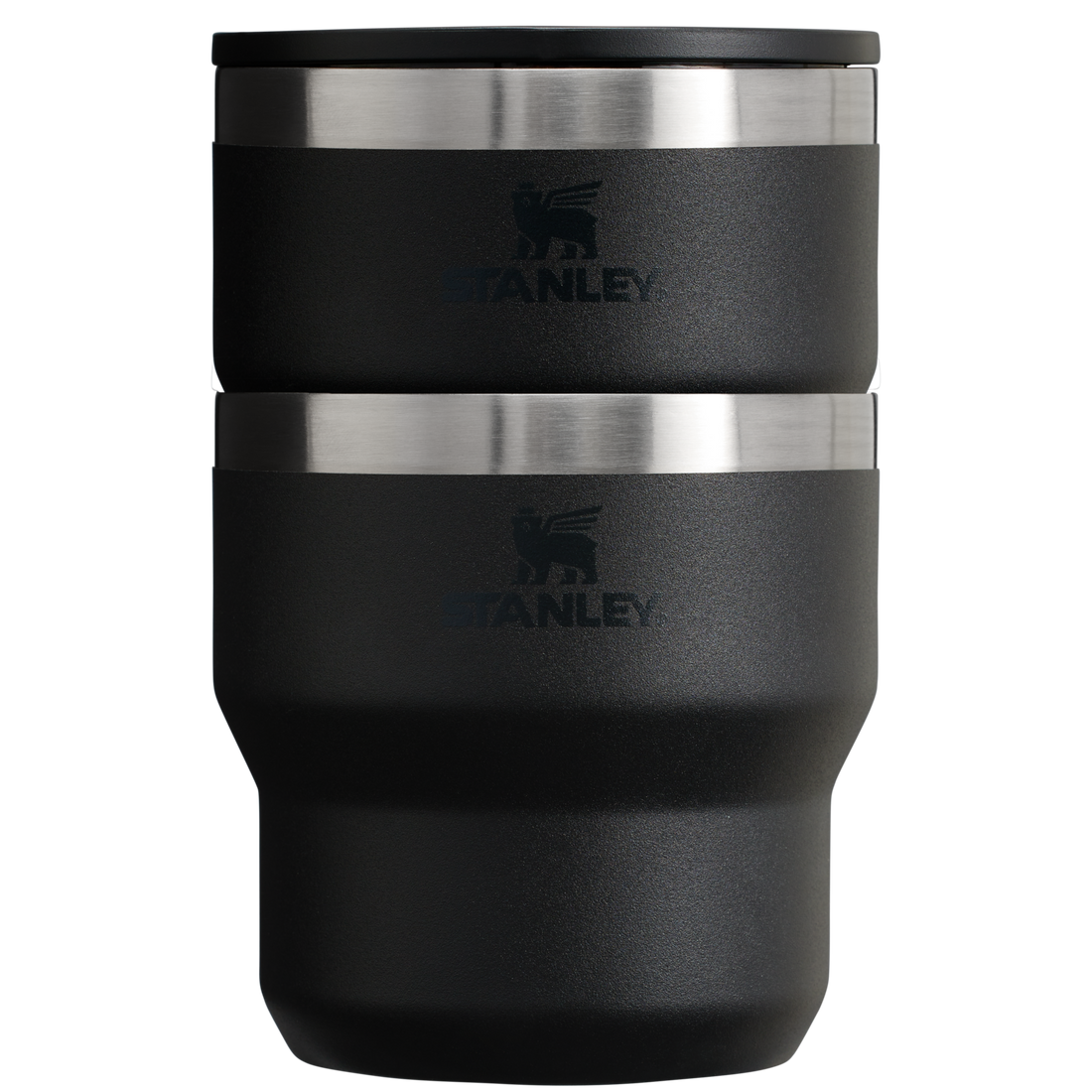 The Stay-Hot Stacking Cup 2-Piece Set | 10 OZ Black 2.0 Black 2.0