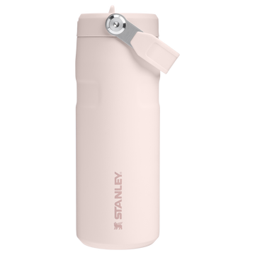 The IceFlow Bottle with Flip Straw Lid | 16 oz Rose Quartz Rose Quartz