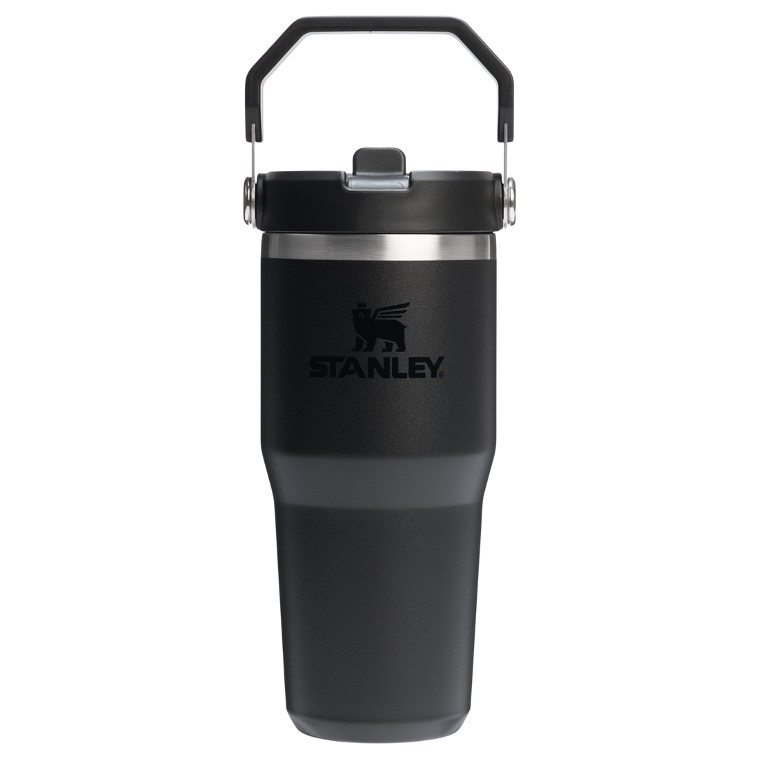The IceFlow Flip Straw Tumbler | 14 OZ Black 2.0 Black 2.0