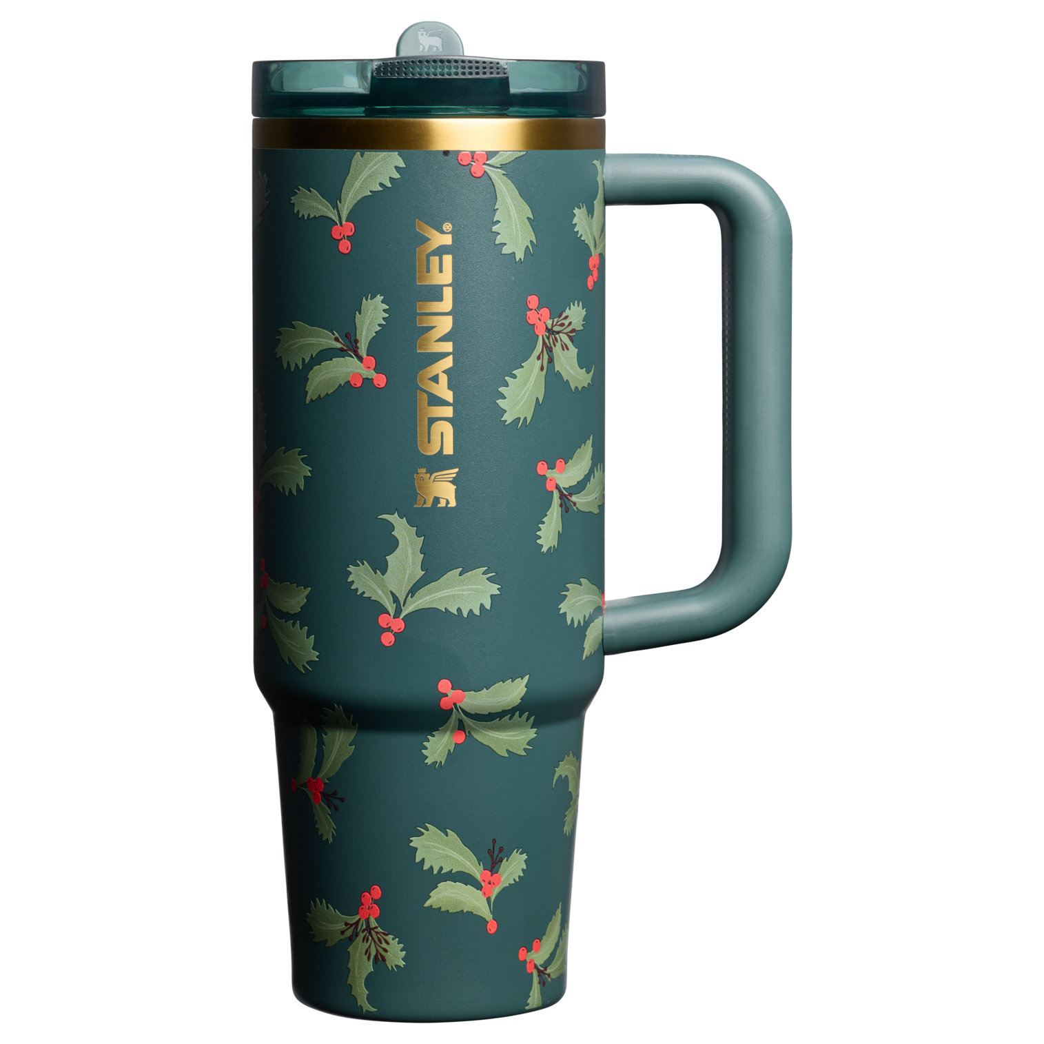 The Cheers & Cheer Quencher ProTour Flip Straw Tumbler | 30 OZ Holiday Botanical Holiday Botanical