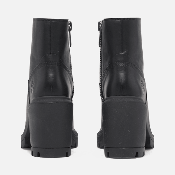 Timberland Allington Heights Mid Zip Boot Black Full-Grain Women'S