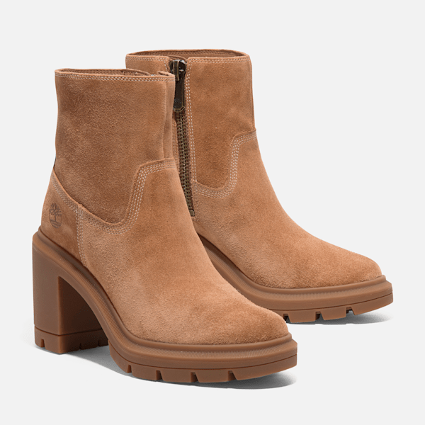 Timberland Allington Heights Mid Zip Boot Rust Suede Women'S