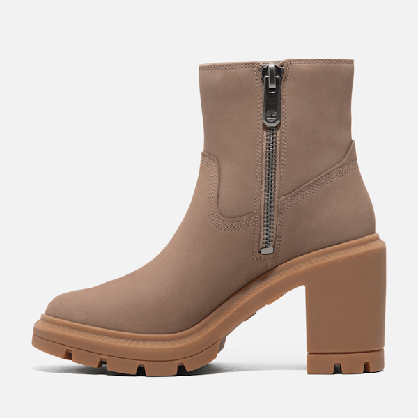 Timberland Allington Heights Mid Zip Boot Taupe Nubuck Women'S
