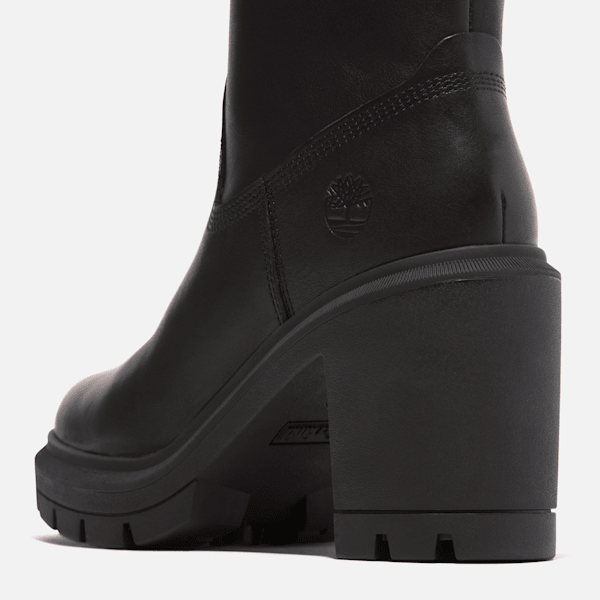 Timberland Allington Heights Mid Zip Boot Black Full-Grain Women'S