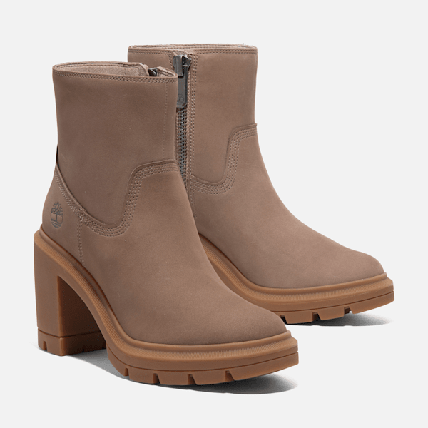Timberland Allington Heights Mid Zip Boot Taupe Nubuck Women'S