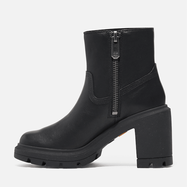 Timberland Allington Heights Mid Zip Boot Black Full-Grain Women'S