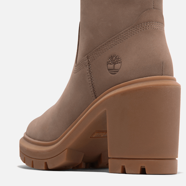 Timberland Allington Heights Mid Zip Boot Taupe Nubuck Women'S