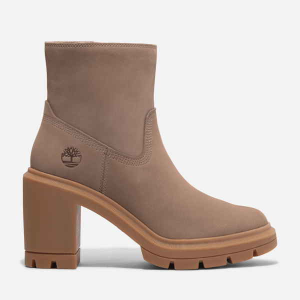 Timberland Allington Heights Mid Zip Boot Taupe Nubuck Women'S