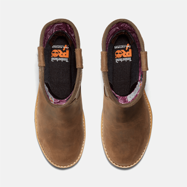 Timberland Ashlar Pull On Alloy Toe Waterproof Work Boot Turkish Coffee Brown Women'S