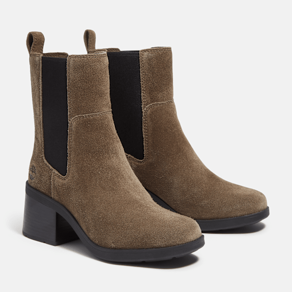 Timberland Bellevaux Chelsea Boot Dark Brown Suede/Black Women'S