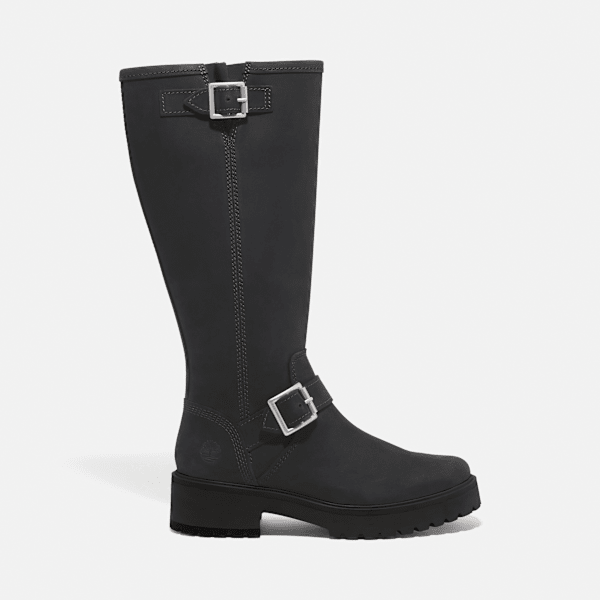 Timberland Carnaby Cool Tall Zip Boot Black Nubuck Women'S