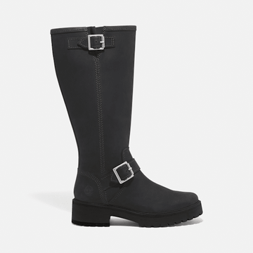 Timberland Carnaby Cool Tall Zip Boot Black Nubuck Women'S