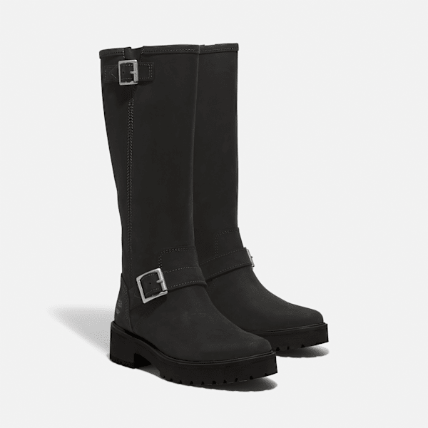 Timberland Carnaby Cool Tall Zip Boot Black Nubuck Women'S