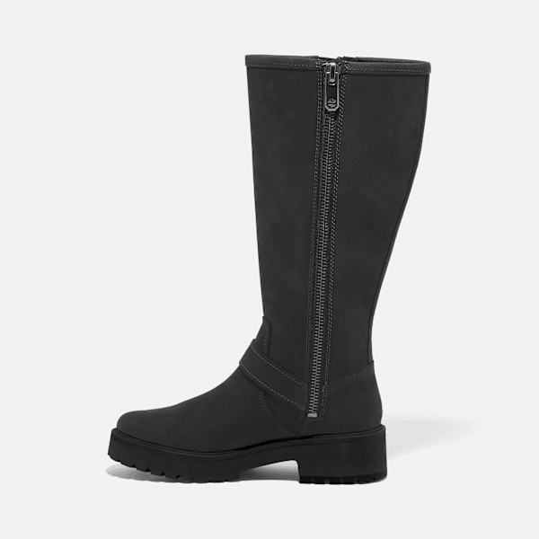 Timberland Carnaby Cool Tall Zip Boot Black Nubuck Women'S