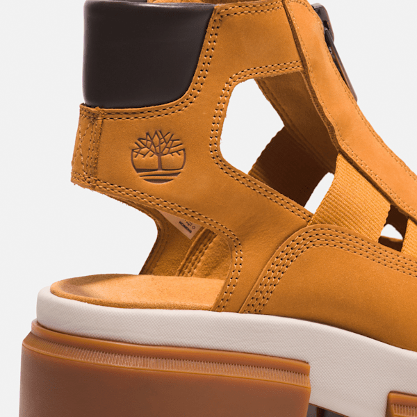 Timberland Everleigh Gladiator Sandal Wheat Nubuck Women'S