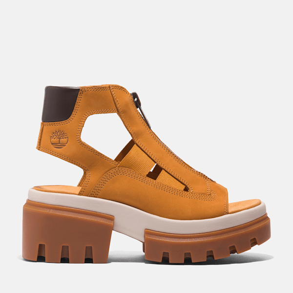 Timberland Everleigh Gladiator Sandal Wheat Nubuck Women'S