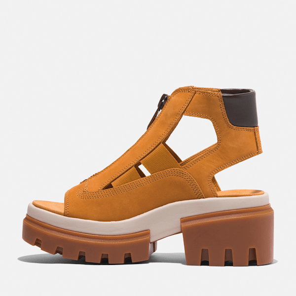 Timberland Everleigh Gladiator Sandal Wheat Nubuck Women'S