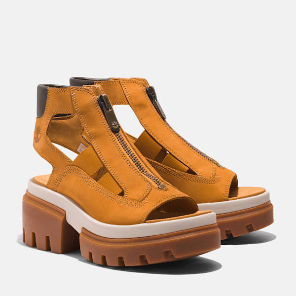 Timberland Everleigh Gladiator Sandal Wheat Nubuck Women'S