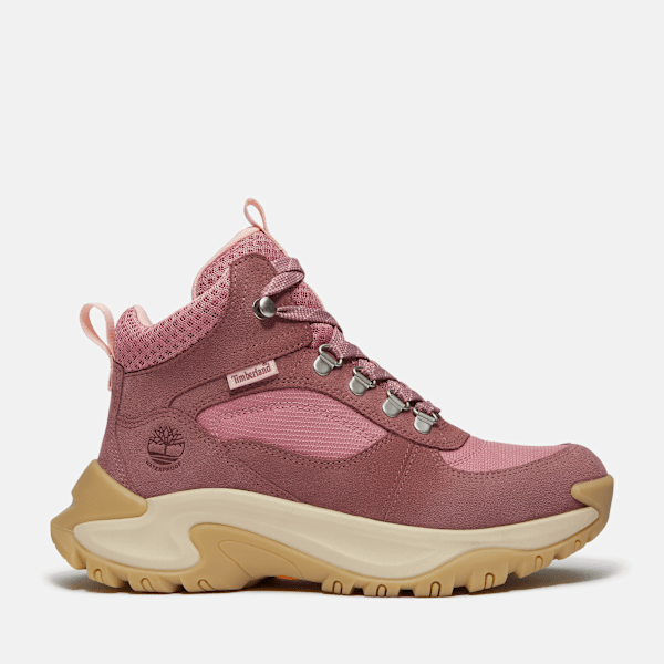 Timberland Mt Maddsen Peak Waterproof Hiking Boot Medium Pink Suede Women'S