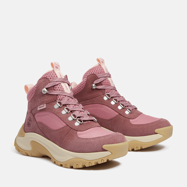 Timberland Mt Maddsen Peak Waterproof Hiking Boot Medium Pink Suede Women'S
