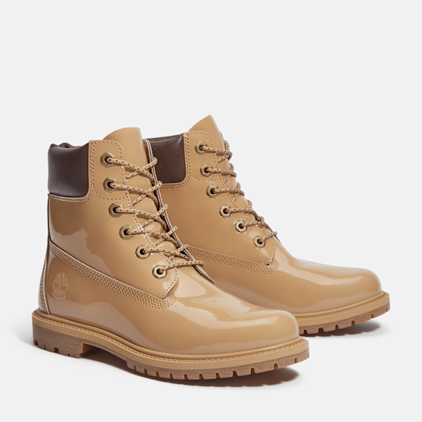 Timberland Patent Leather Premium 6-Inch Waterproof Boot Wheat Patent Leather Women'S
