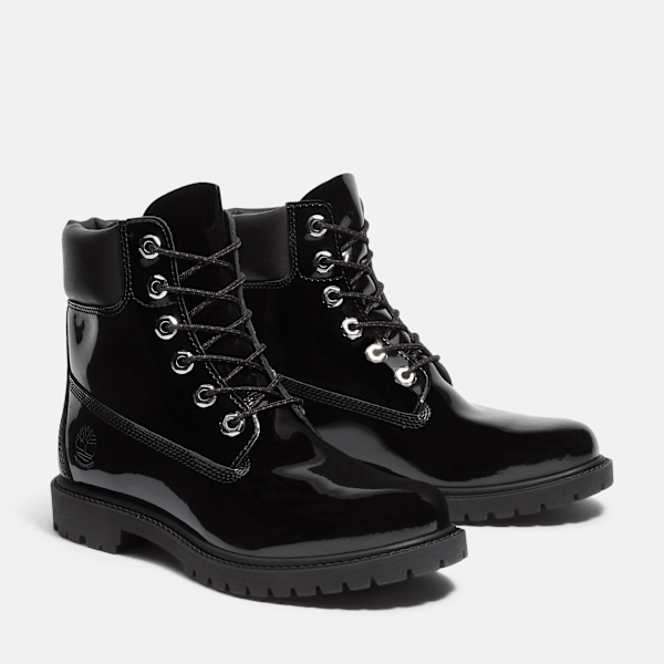 Timberland Patent Leather Premium 6-Inch Waterproof Boot Black Patent Leather Women'S