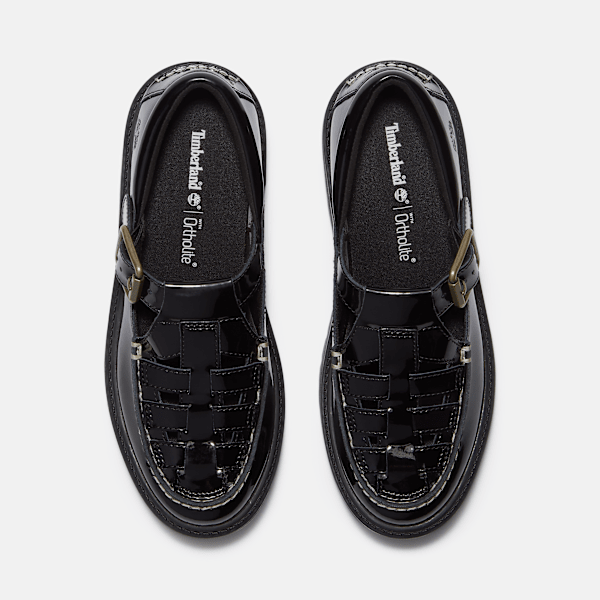 Timberland Patent Leather Stone Street Platform Buckle Shoe Black Patent Leather Women'S