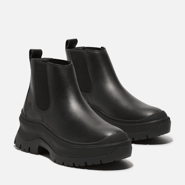 Timberland Roxie Lane Mid Chelsea Boot Black Full-Grain Women'S