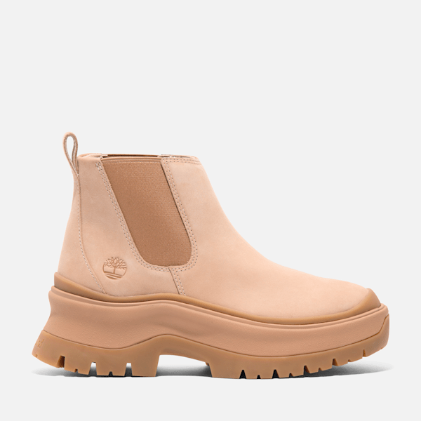 Timberland Roxie Lane Mid Chelsea Boot Light Beige Nubuck Women'S