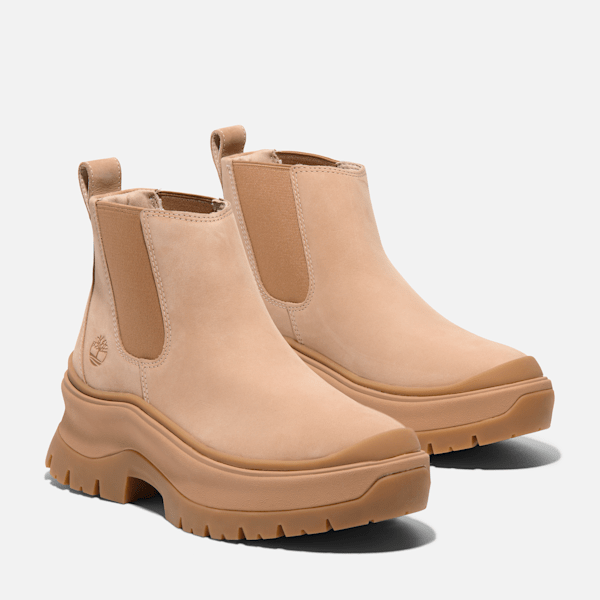 Timberland Roxie Lane Mid Chelsea Boot Light Beige Nubuck Women'S
