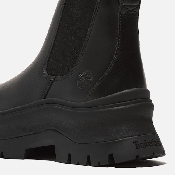 Timberland Roxie Lane Mid Chelsea Boot Black Full-Grain Women'S