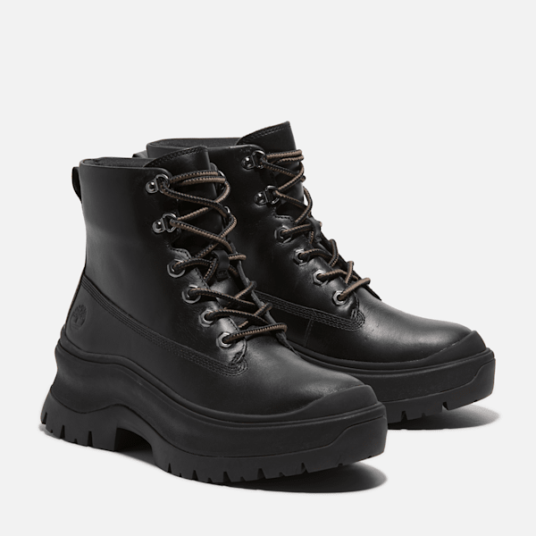 Timberland Roxie Lane Mid Lace-Up Boot Black Full-Grain Women'S