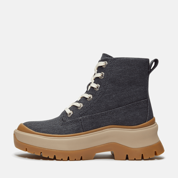 Timberland Roxie Lane Mid Lace-Up Boot Dark Grey Canvas Women'S