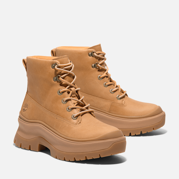 Timberland Roxie Lane Mid Lace-Up Boot Wheat Full-Grain Women'S