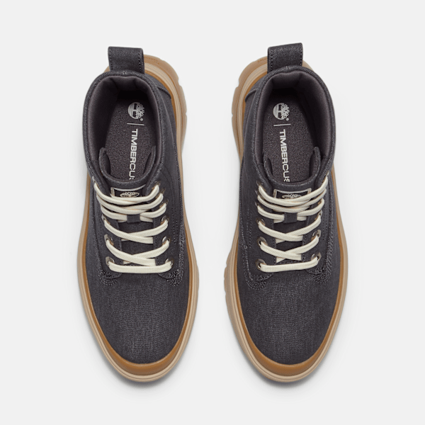 Timberland Roxie Lane Mid Lace-Up Boot Dark Grey Canvas Women'S
