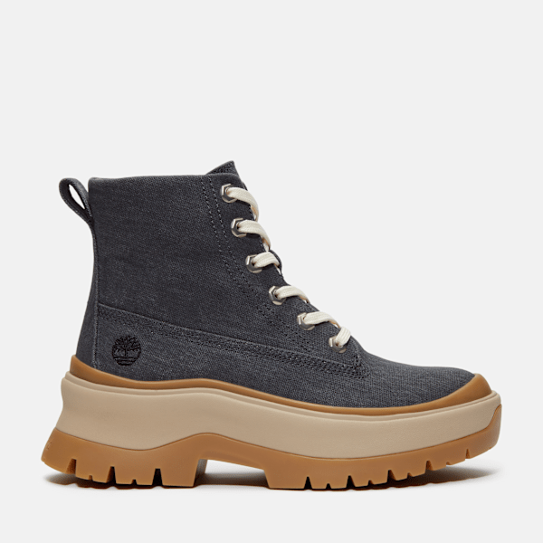 Timberland Roxie Lane Mid Lace-Up Boot Dark Grey Canvas Women'S